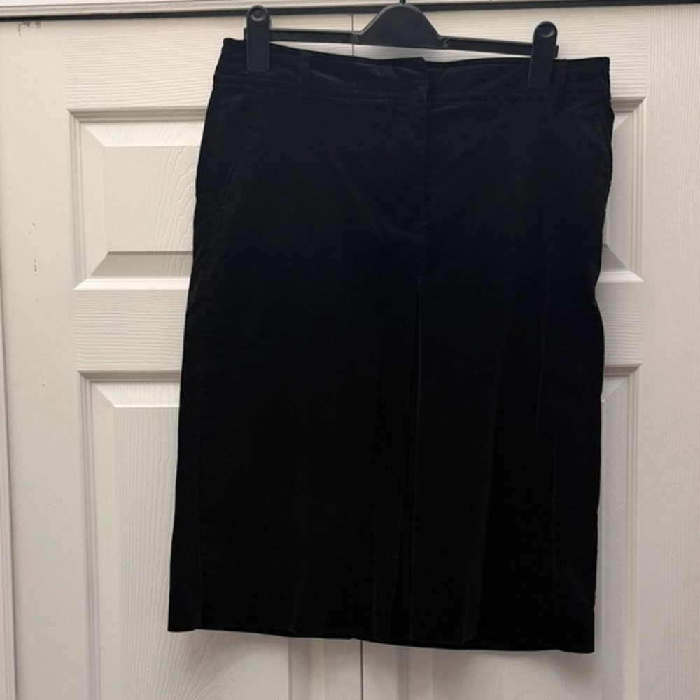 Talbots Classic Black Velvet Pencil Skirt